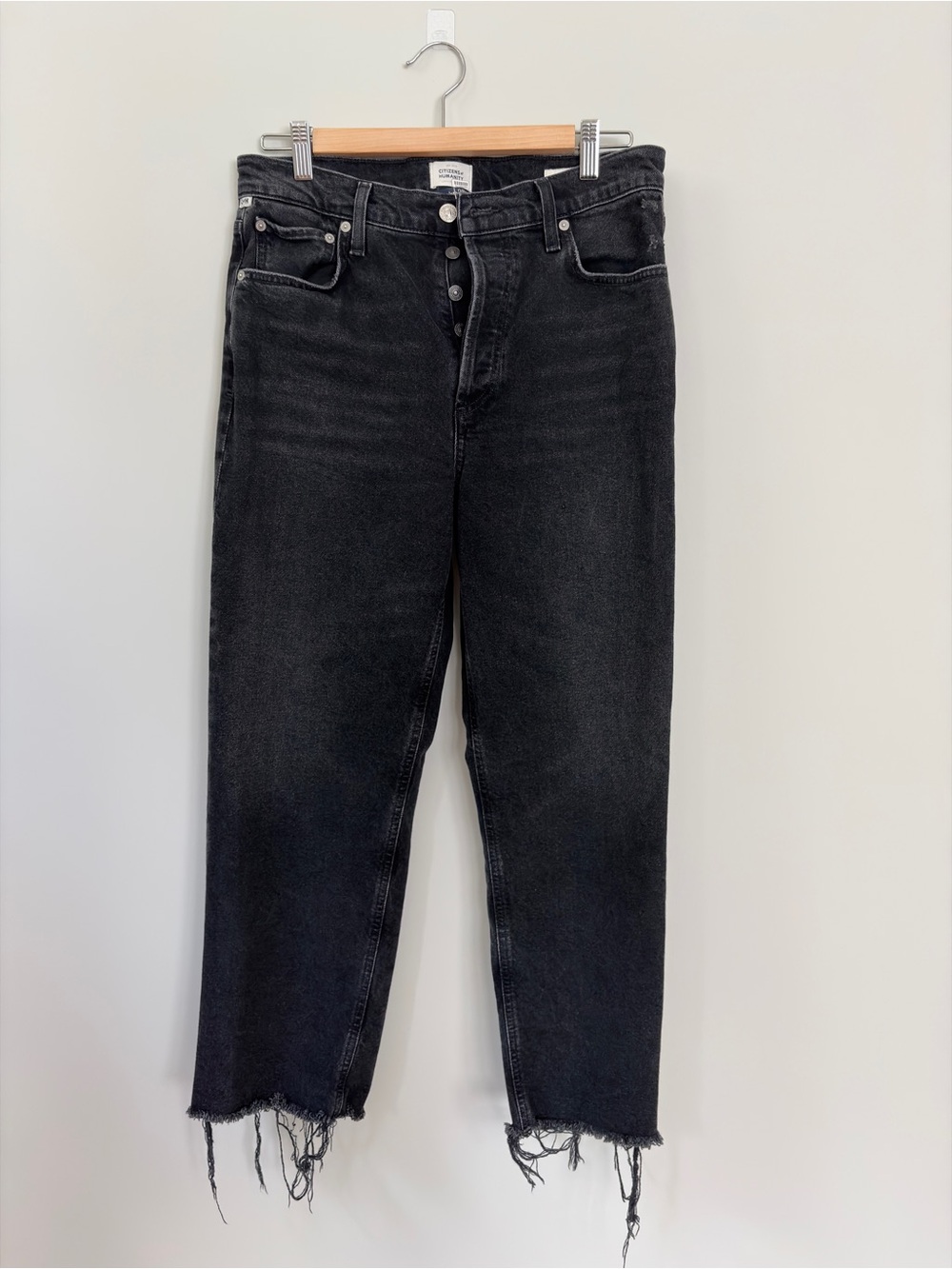 Citizens of Humanity Florence Wide Straight Leg Jeans Raw Hem